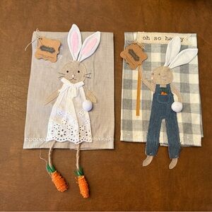 Mud Pie Dangle Bunny Towels